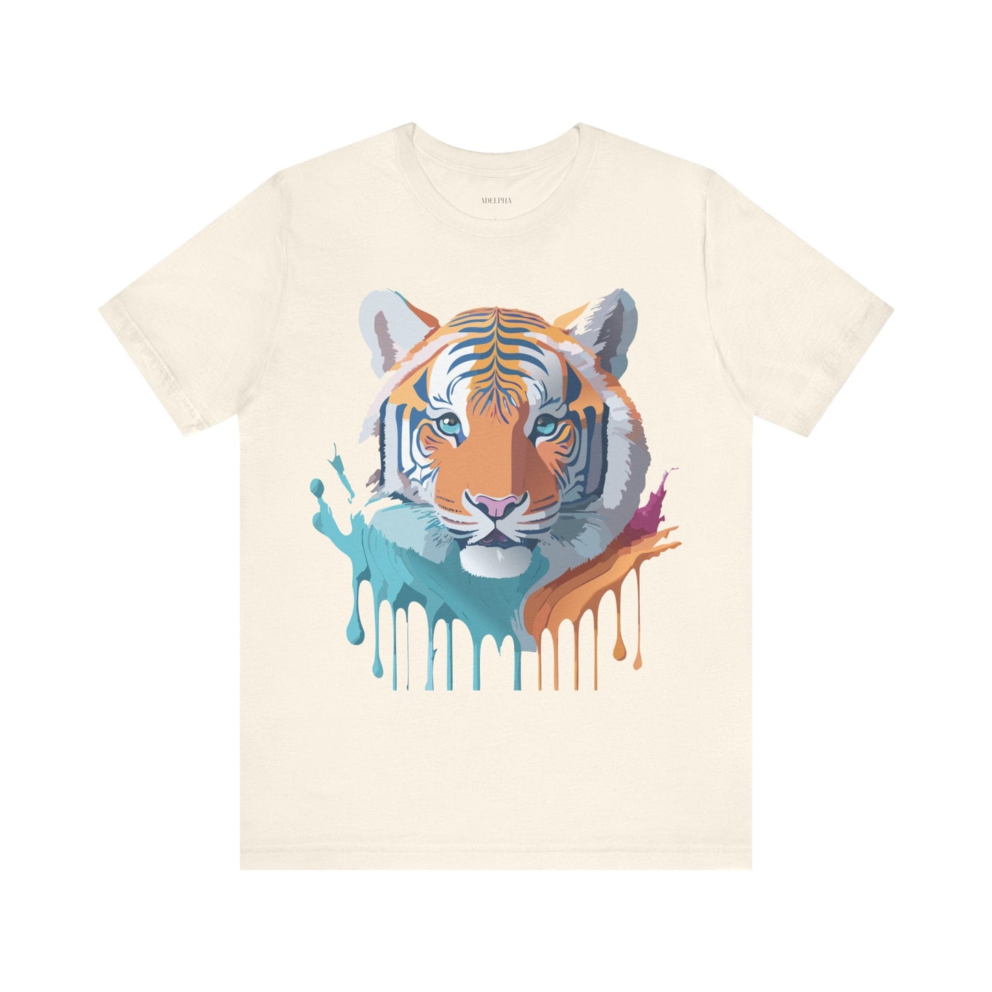 Tiger Graphic Unisex 100 Cotton Vintage Art with Animal Tee 16
