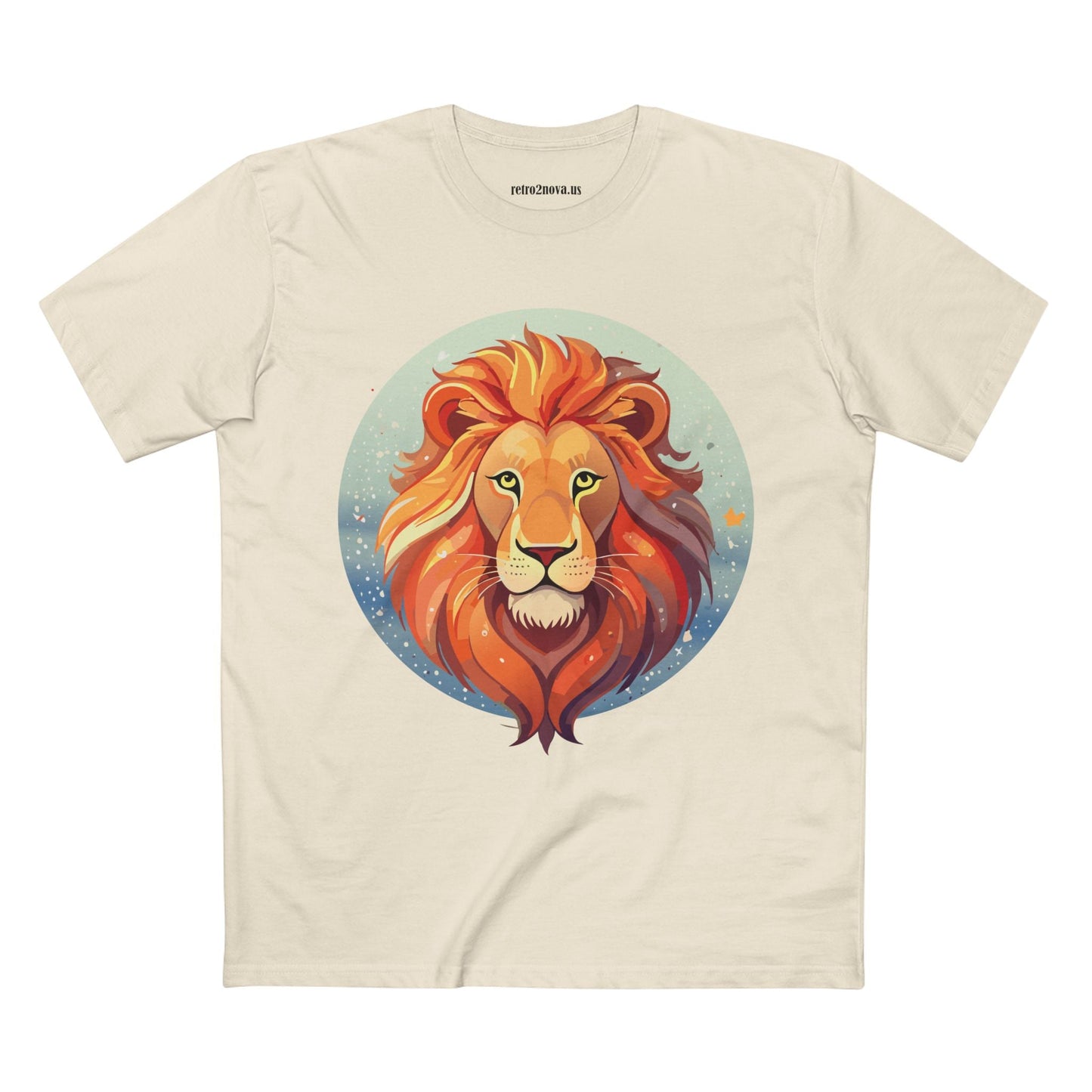 Lion Art Shirt Unisex Premium Cotton Tee With Original Art Design From Retro2Nova Art Collection Worldwide