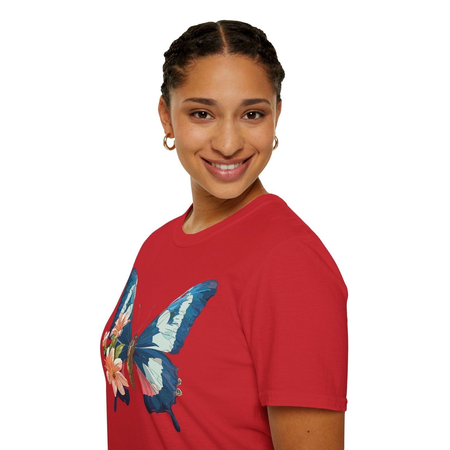 Butterfly Themed Unisex T Shirt Monarch Design Softstyle 64000 100 Cotton Tee For Everyday Comfort