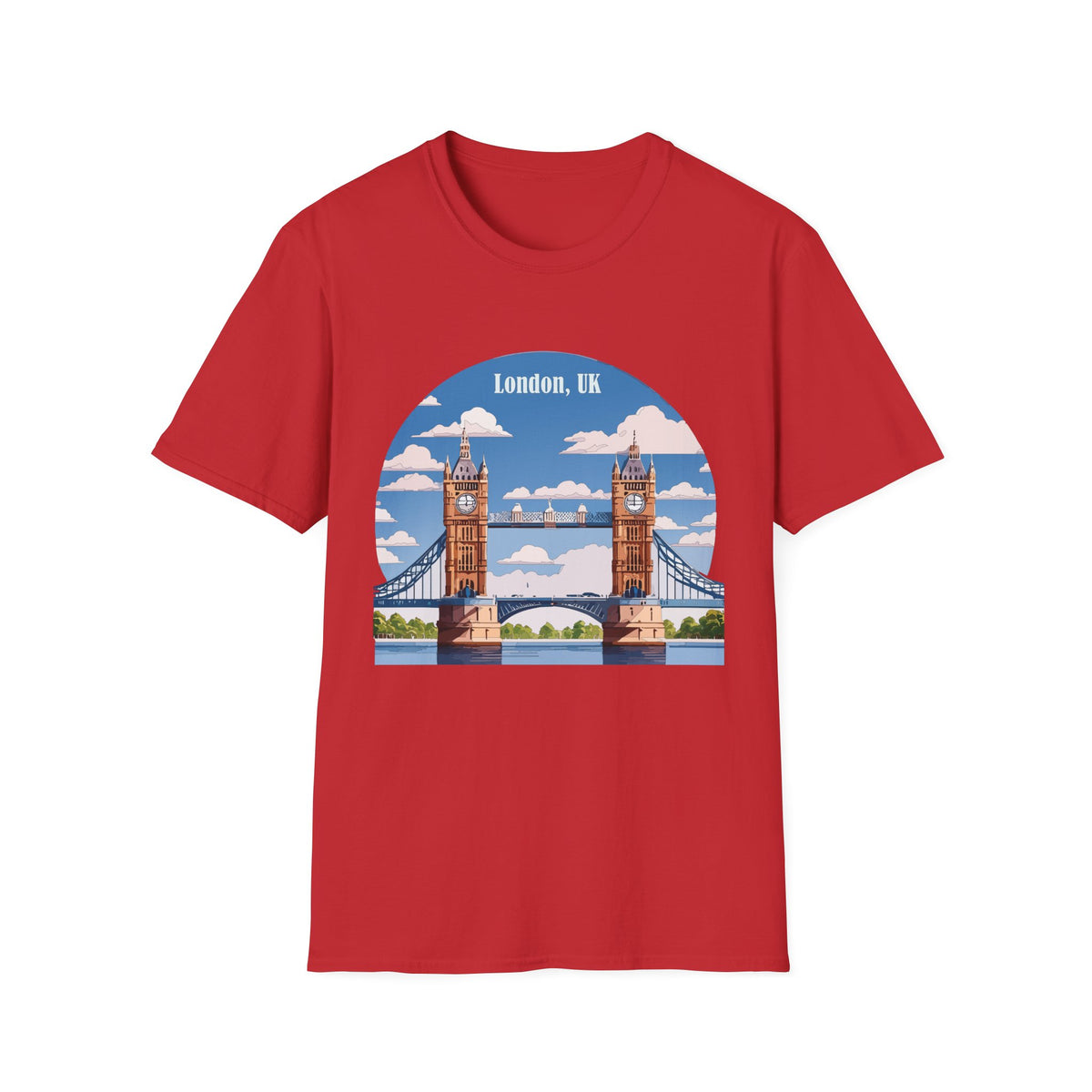 London Tower Bridge Illustration T-Shirt | London, UK skyline tee