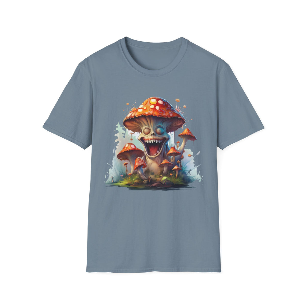 Funny Mashroom Cartoon  Graphic Tee Gildan Unisex 100 Cotton Tee Shirt c21