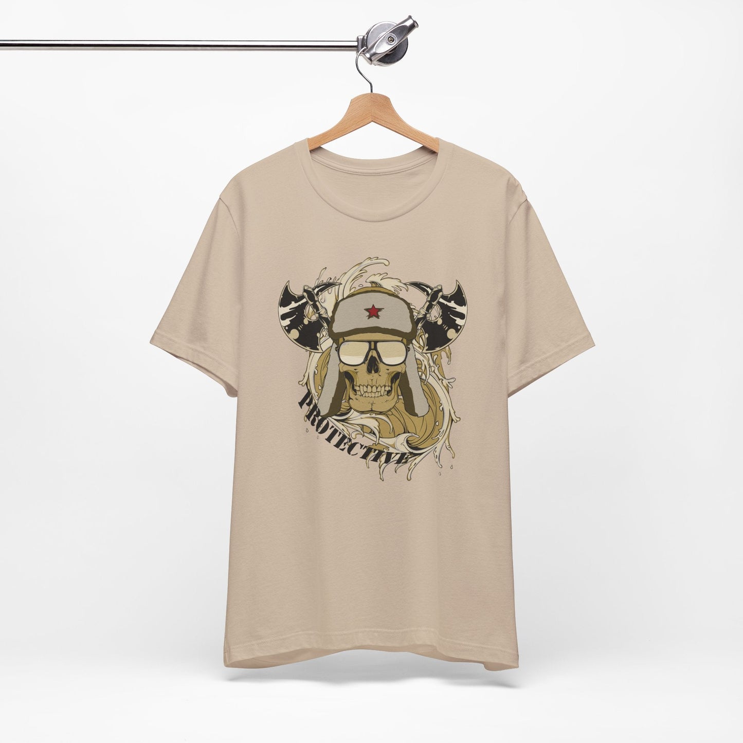 Viking Skull Graphic with Horned Helmet T-Shirt Captain Design Tee Art-41