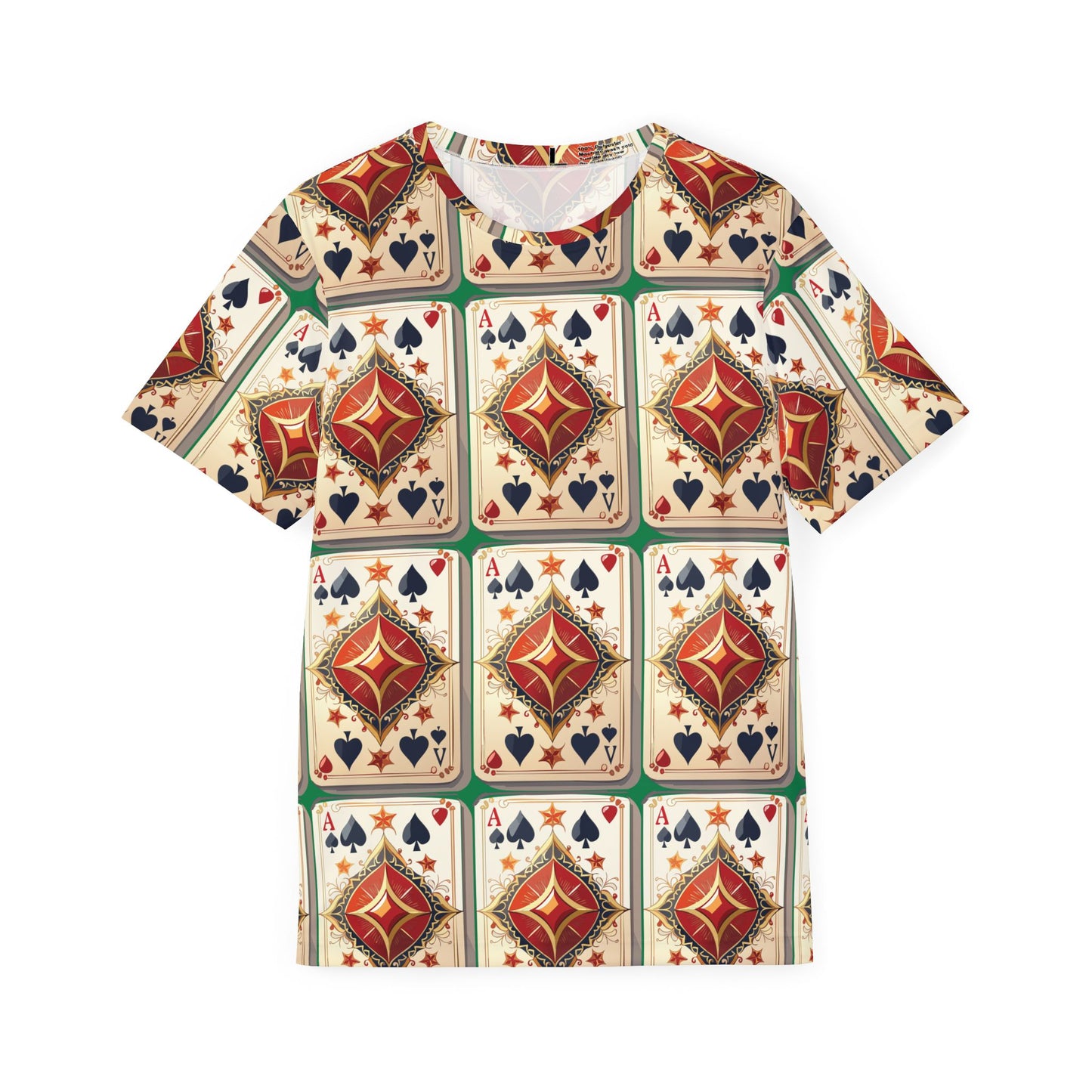 2-Ace Spades Graphic T-Shirt, Art Design Poly Shirt, All Over Print Graphic Tee, Playing Cards T-Shirt, Playing Cards Tees