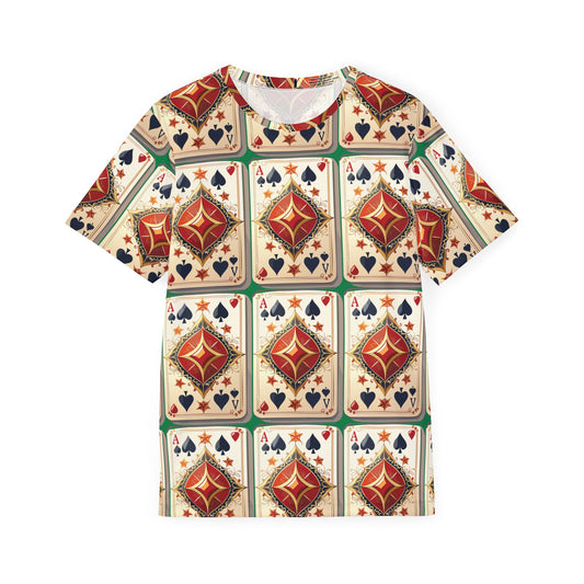 2-Ace Spades Graphic T-Shirt, Art Design Poly Shirt, All Over Print Graphic Tee, Playing Cards T-Shirt, Playing Cards Tees