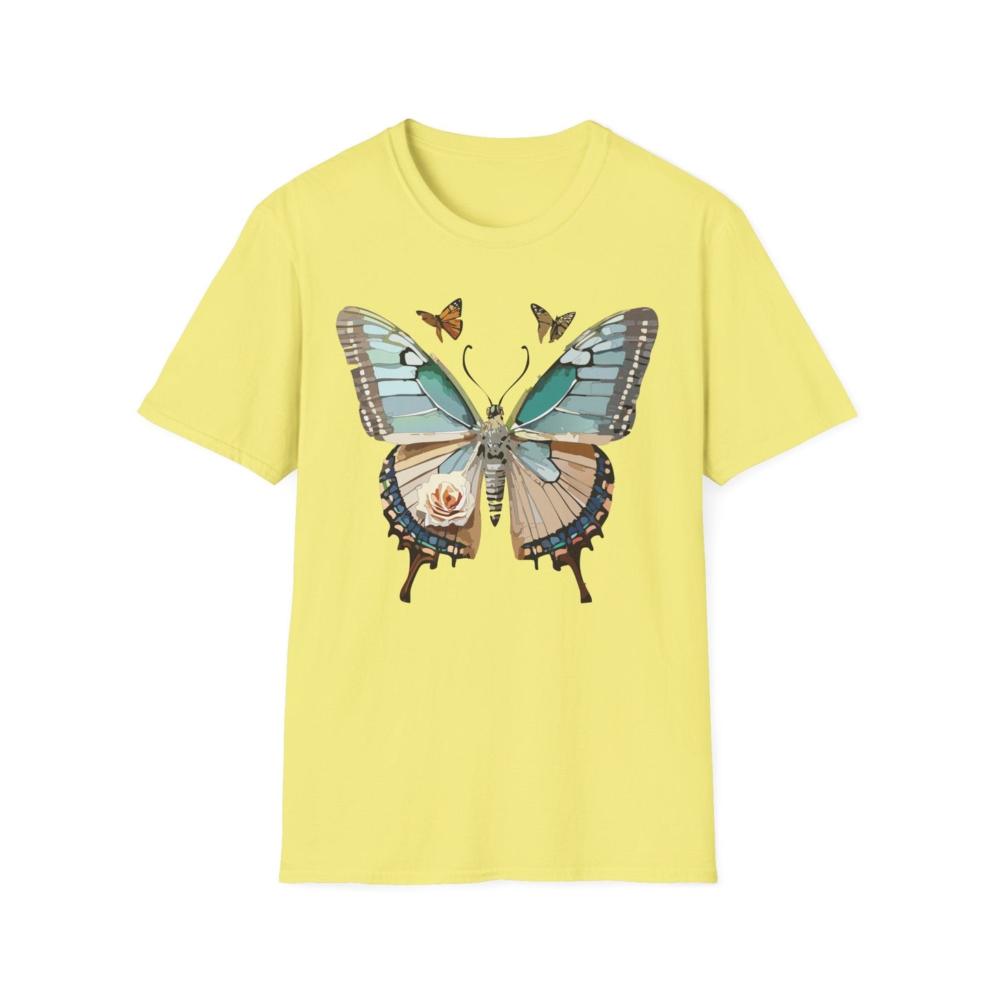 Butterfly Shirt Unisex T Shirt Monarch Print Softstyle Premium Gildan 64000 Cotton Tee