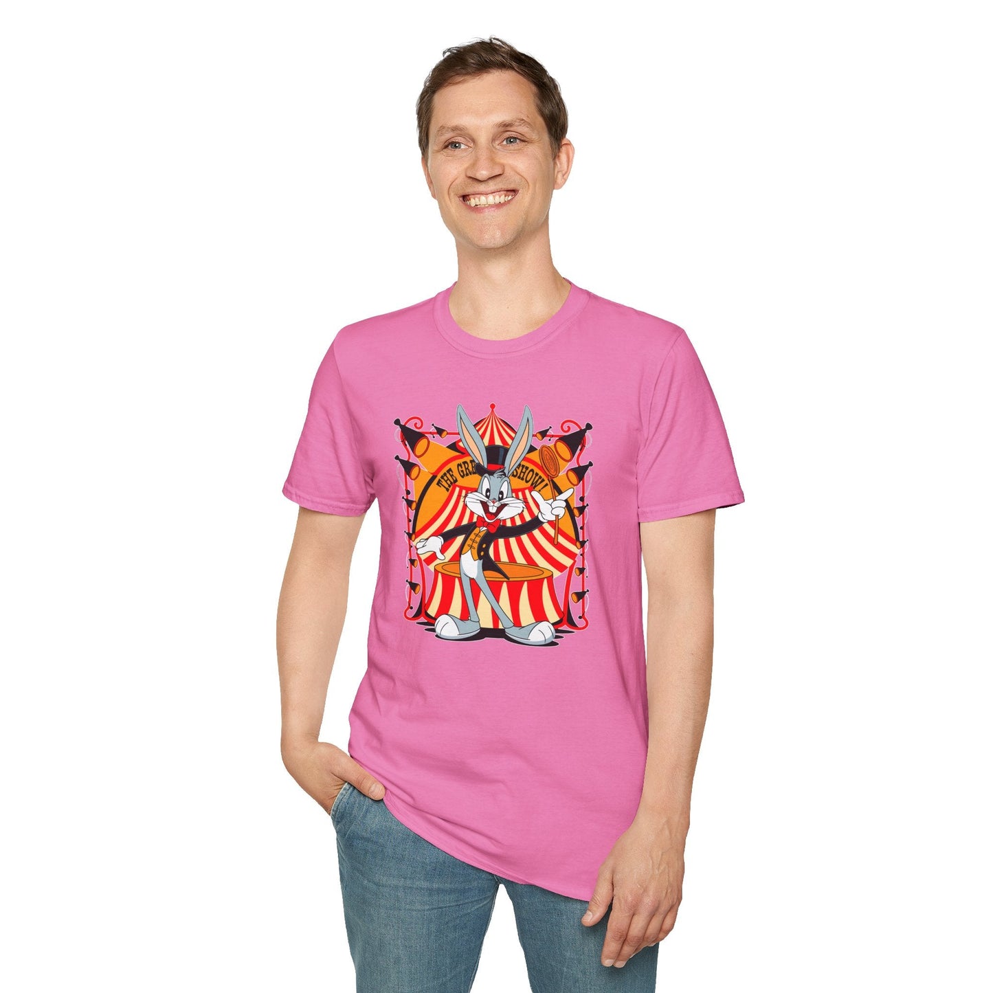 Bugs Bunny Unisex Shirt Gildan Softstyle Tee Cartoon Graphic Design 100 Percent Cotton