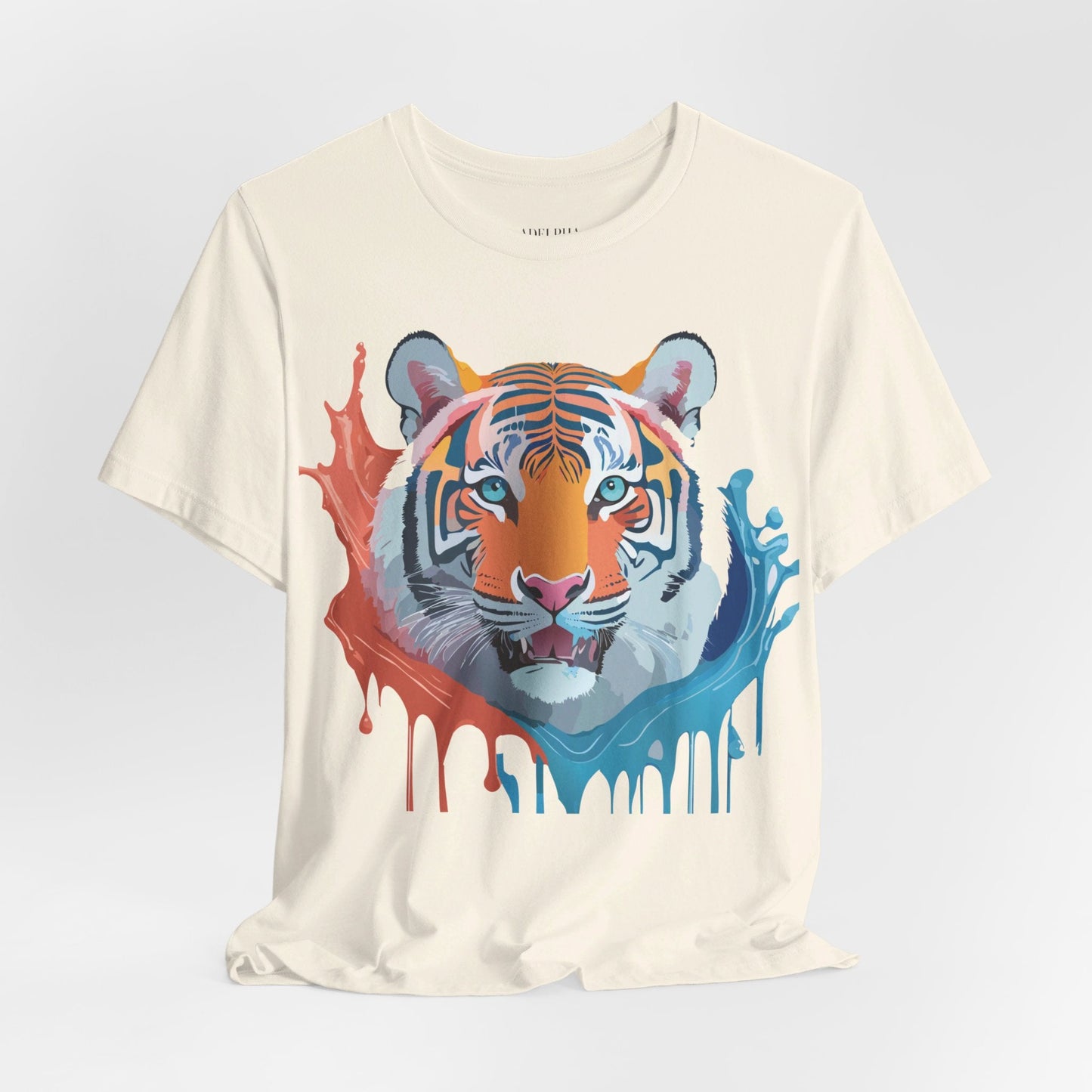 Tiger Graphic Unisex 100 Cotton Vintage Art with Animal Tee 22