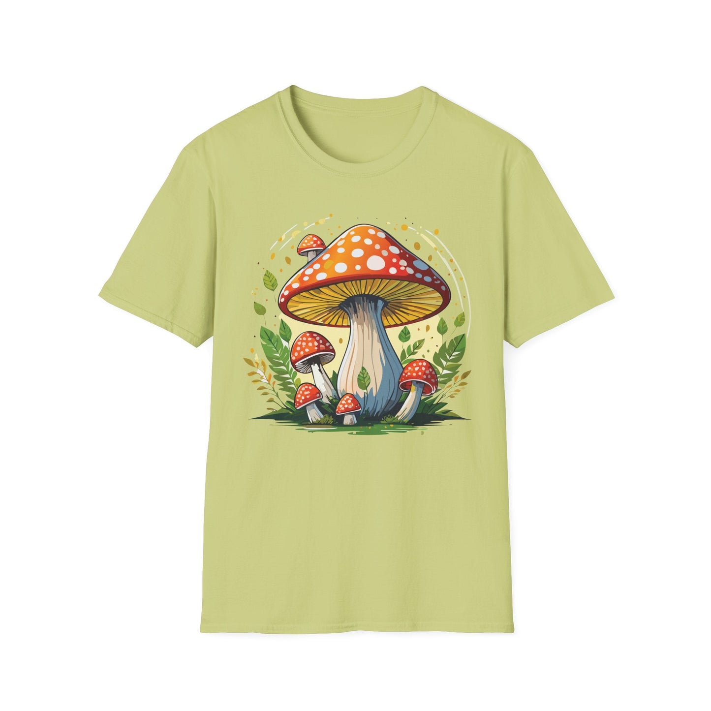 Mashroom Tee Shirt Unisex Funny Mashroom Design Softstyle 64000 Ring Spun Cotton Tee