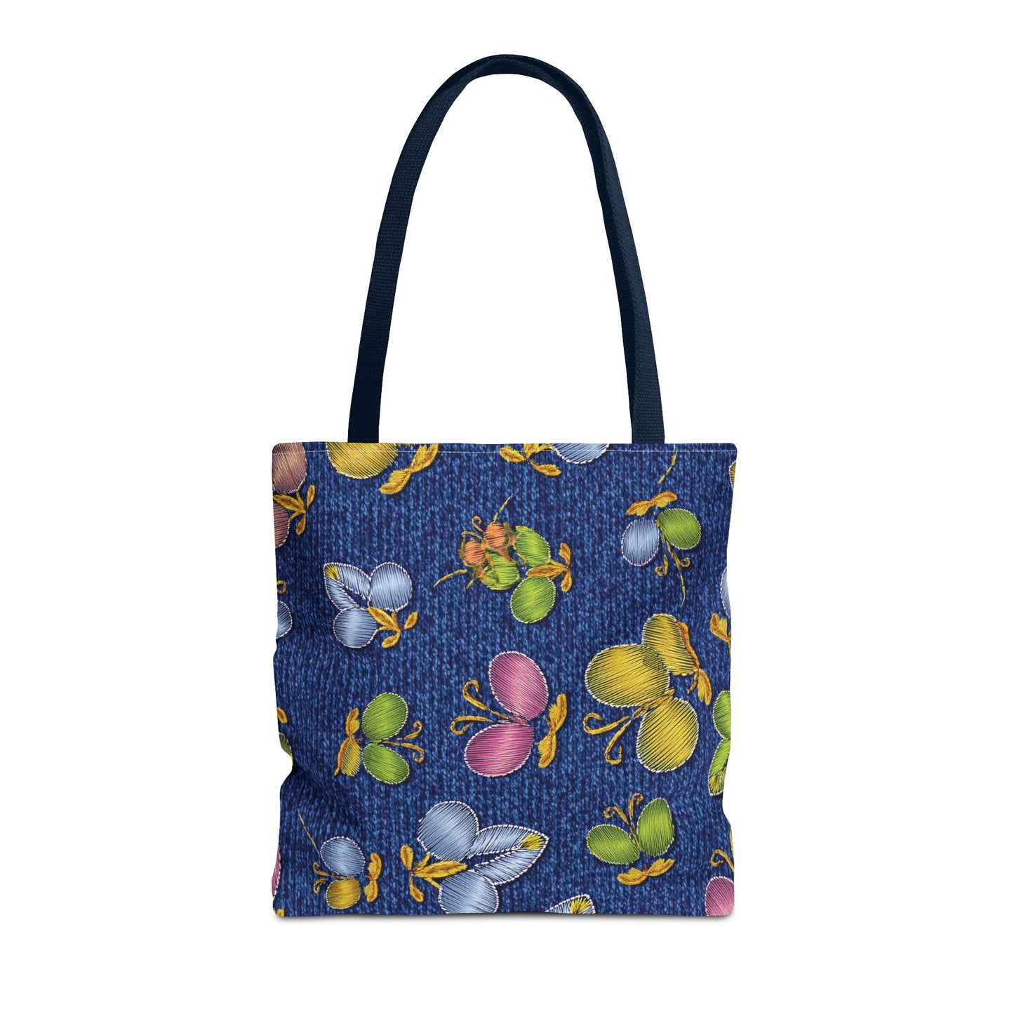 Denim Fabric Imitation Print Unisex Canvas Bag Poly Spun 3 Sizes Tote Bag 176