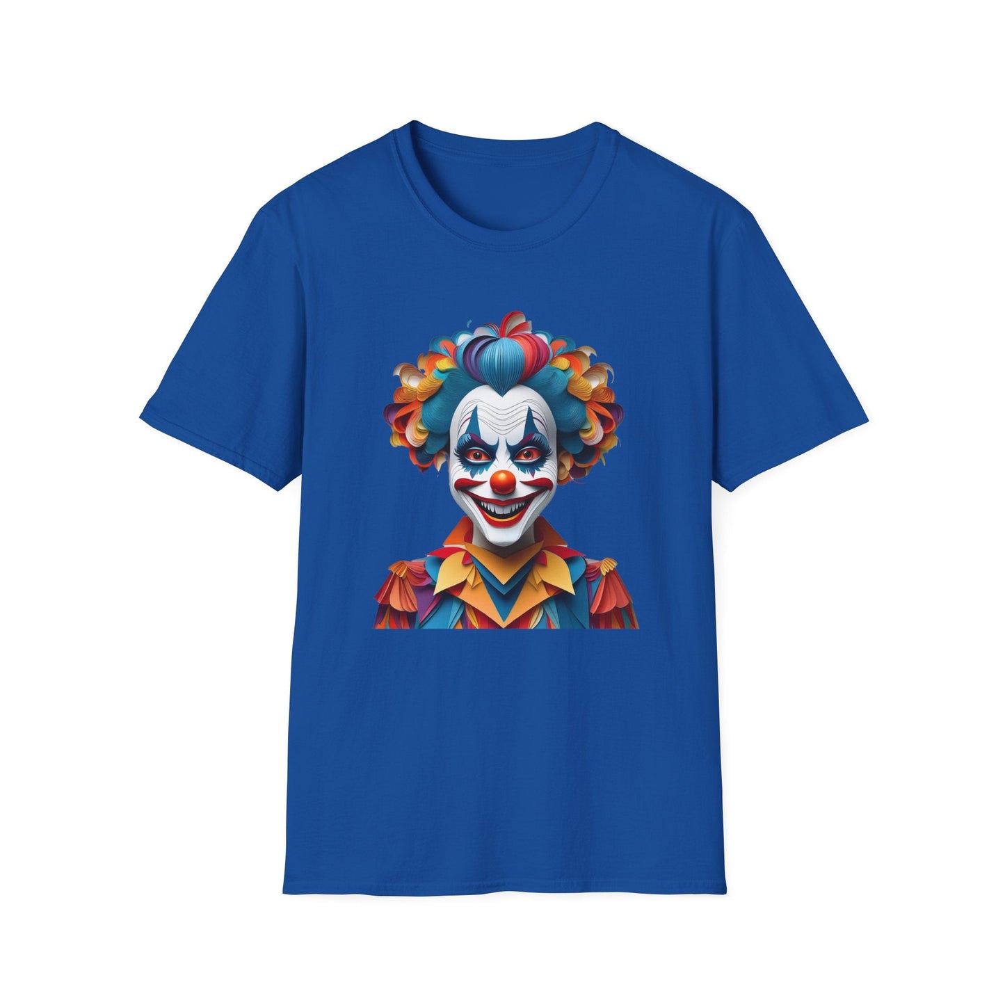 Clown Shirt Unisex T Shirt Short Sleeve Funny Man Circus Tee Gildan Softstyle 64000