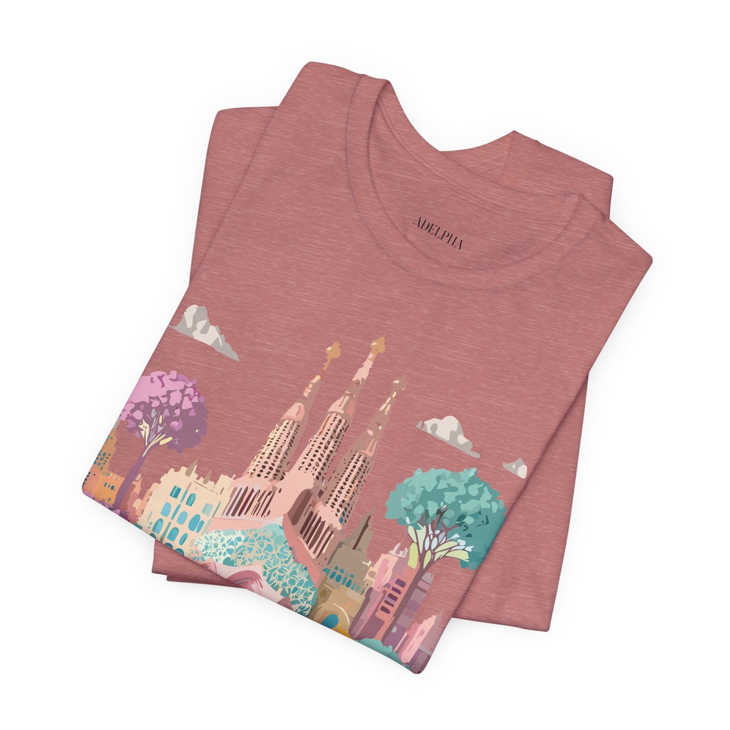 Unisex Graphic Tee With Original Vintage Inspired Artwork By Adelpha Barcelona Style