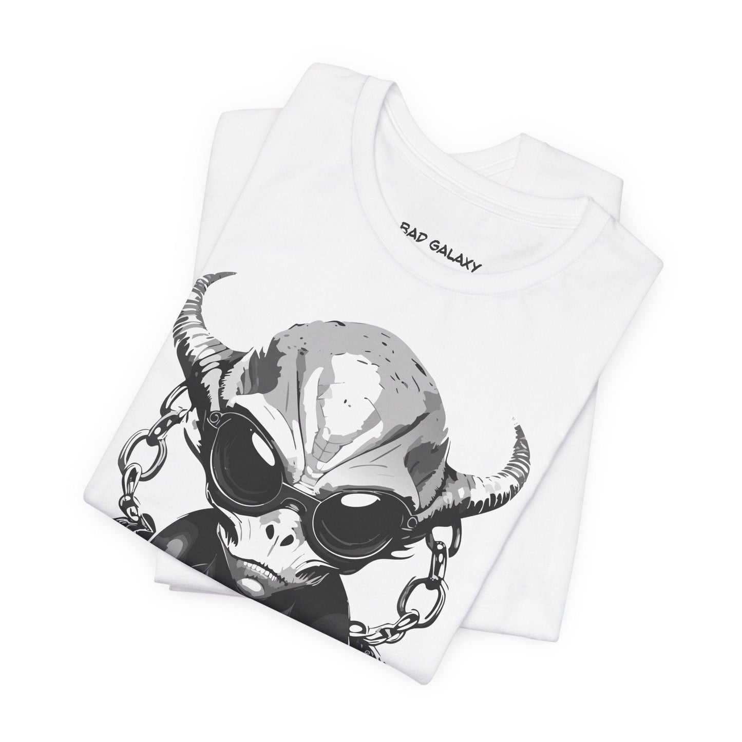 Tee Shirt With Alien From Bad Galaxy One Hundred Percent Cotton Lightweight USA Made With Eco Inks