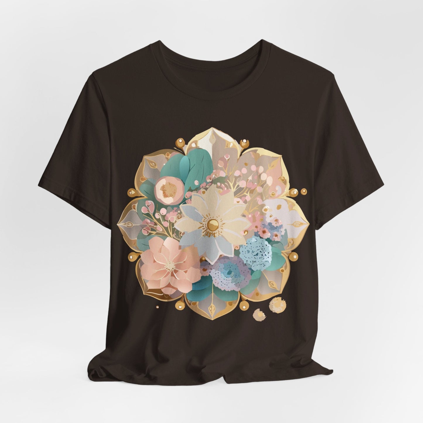 Mandala Graphic Unisex 100 Cotton Vintage Floral Artwork Tee 14