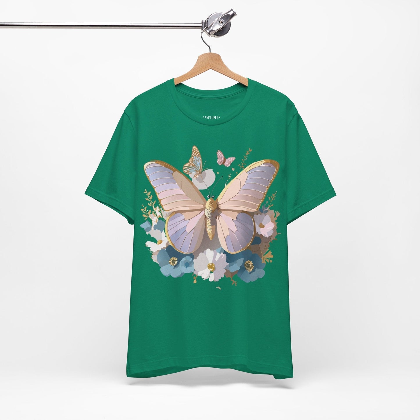 Butterfly Graphic Tee Unisex Short Sleeve Vintage Inspired Artwork Adelpha