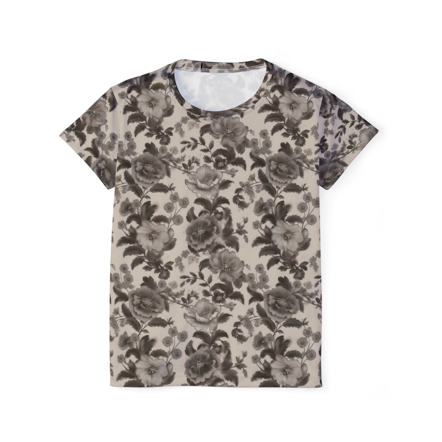 Women Poly T-Shirt with Floral Print