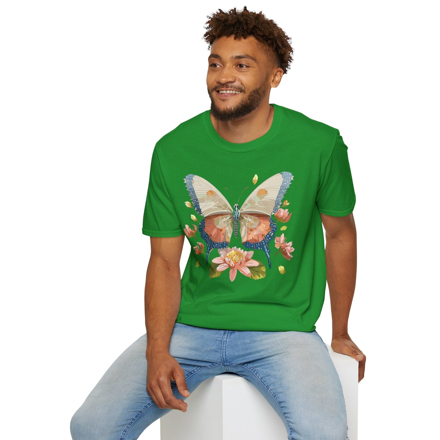 Butterfly Shirt Unisex Softstyle T Shirt Gildan 64000 100 Cotton Monarch Butterfly Gift