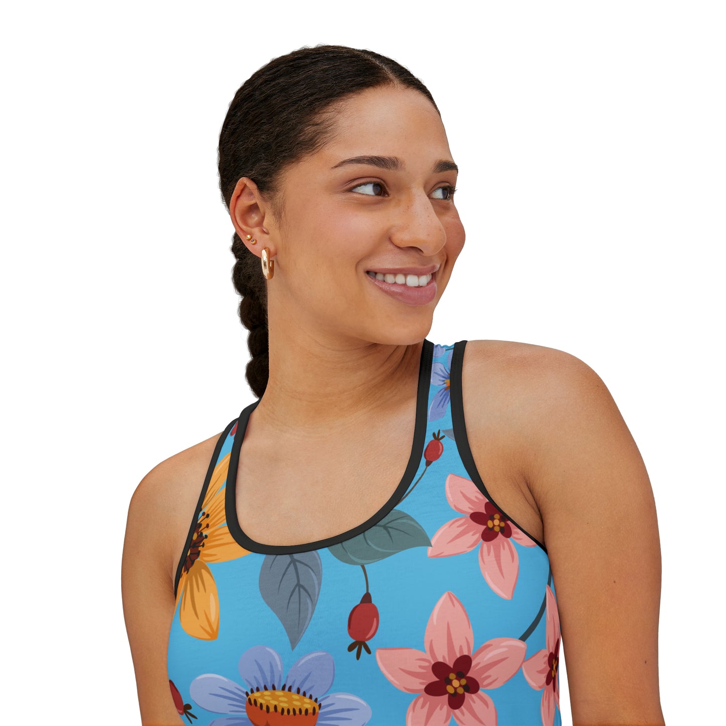 Camiseta de tirantes de verano con estampados florales