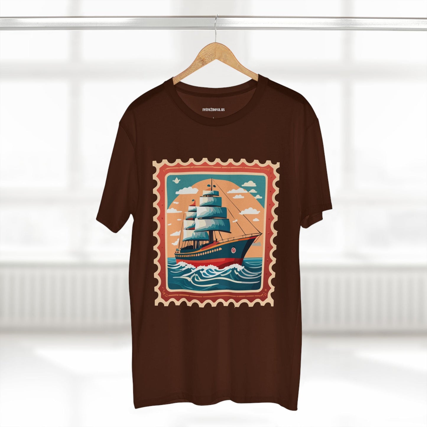 Postage Stamp Shirt Unisex Premium Cotton Tee With Original Art Design Retro2Nova