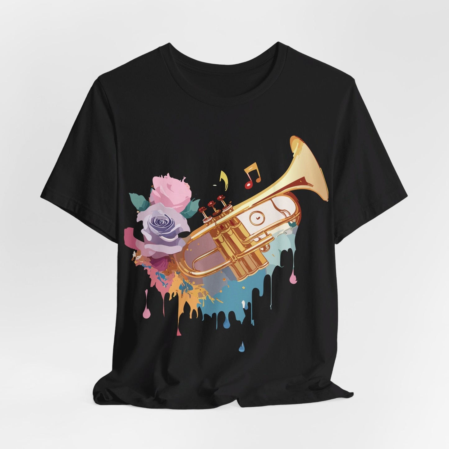 Music Graphic Unisex 100 Cotton Vintage Art with Musical Elements Tee 130