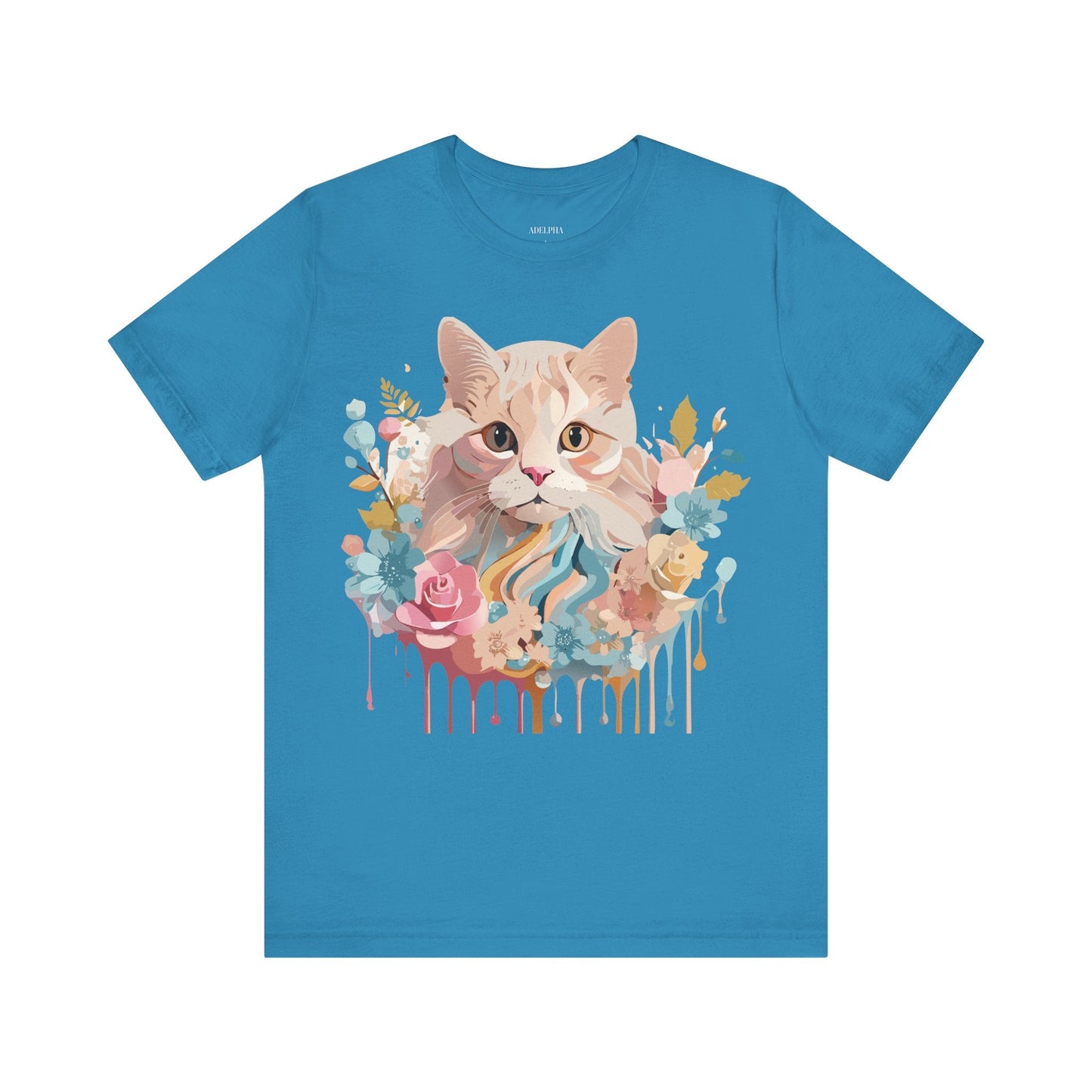 Cat Graphic Tee Unisex Short Sleeve Shirt With Adelpha Vintage Artwork