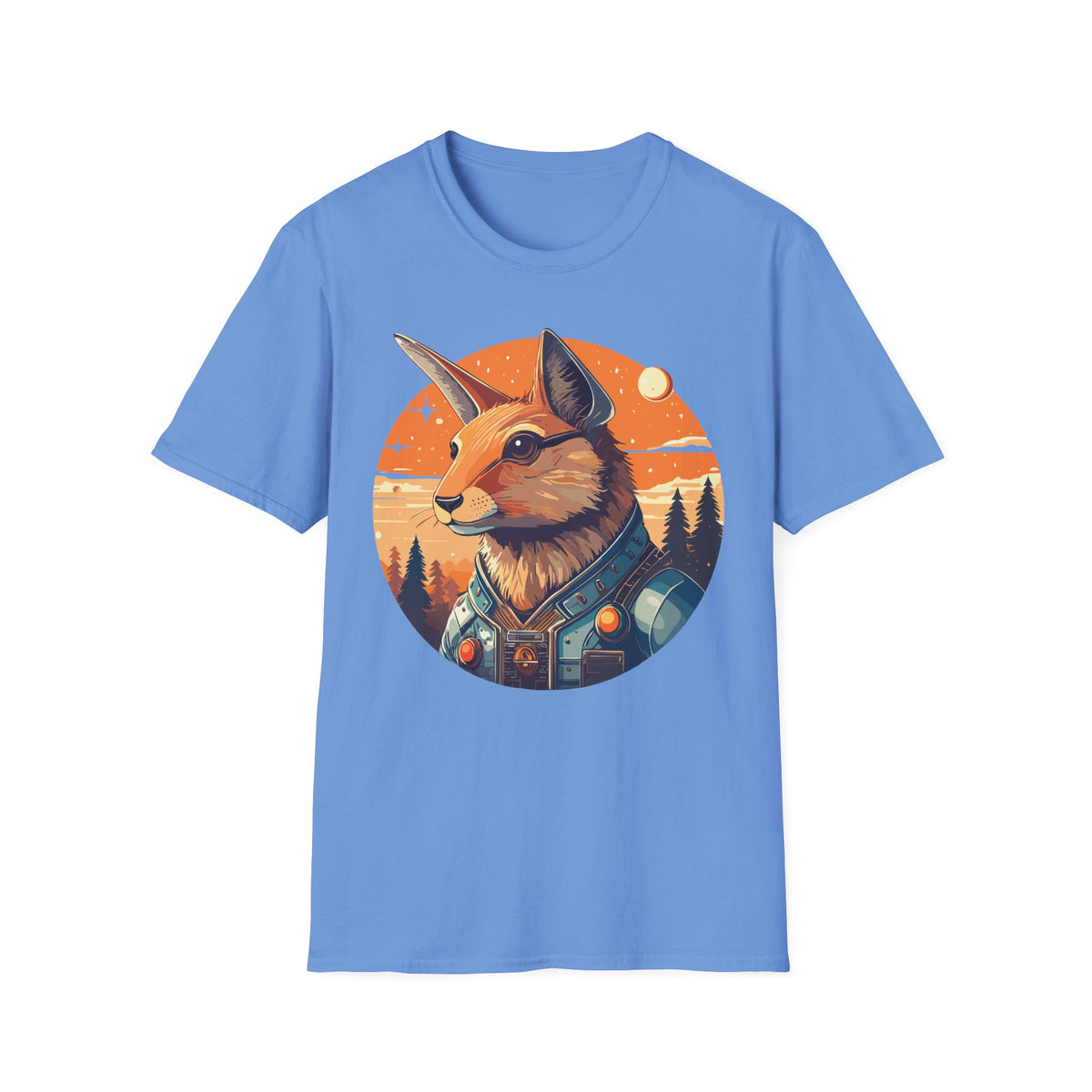 Fox Portrait T-Shirt | Sunset Wilderness Illustration