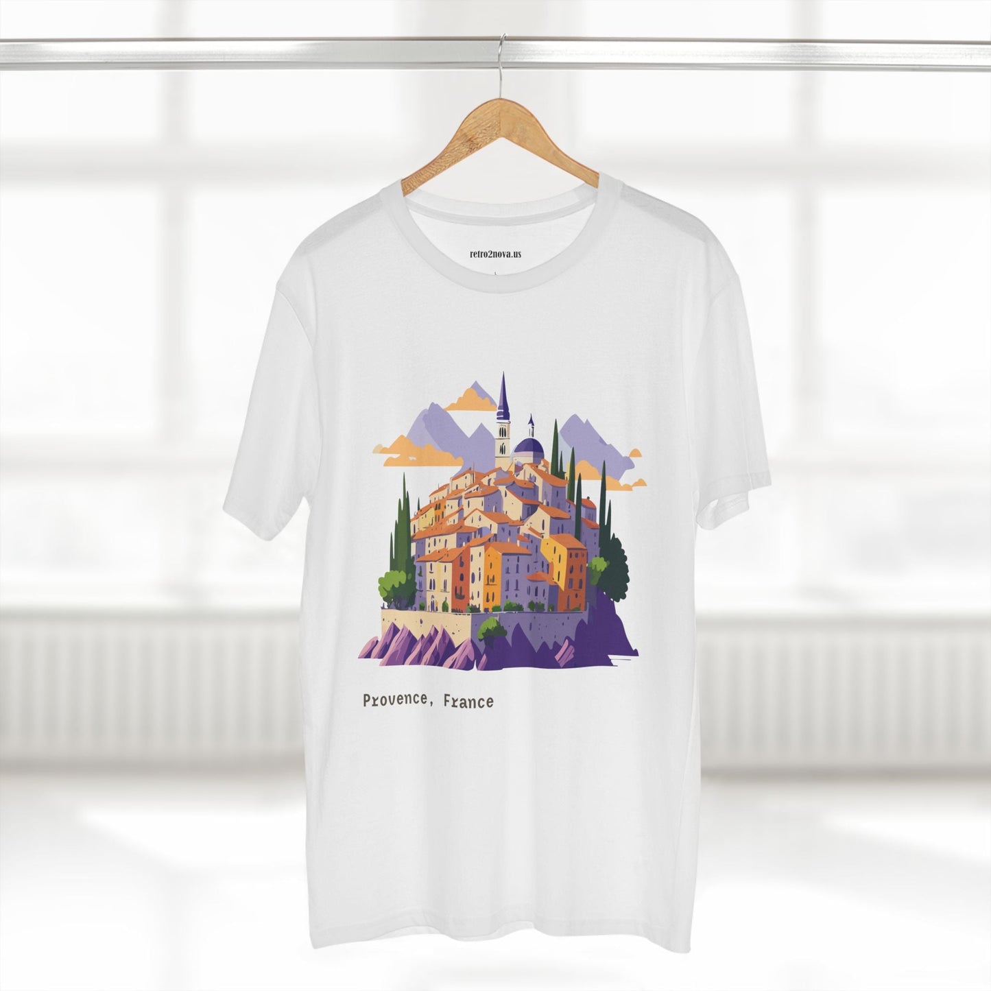 Provence Travel Shirt Unisex Premium Cotton Tee With Original Art By Retro2Nova TT66