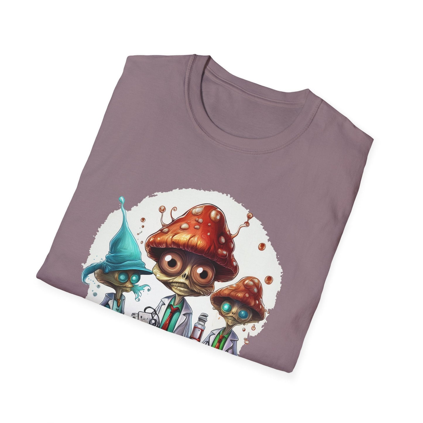 Funny Mashroom Graphic Unisex Softstyle Cotton With Cartoon Illustration Design 9