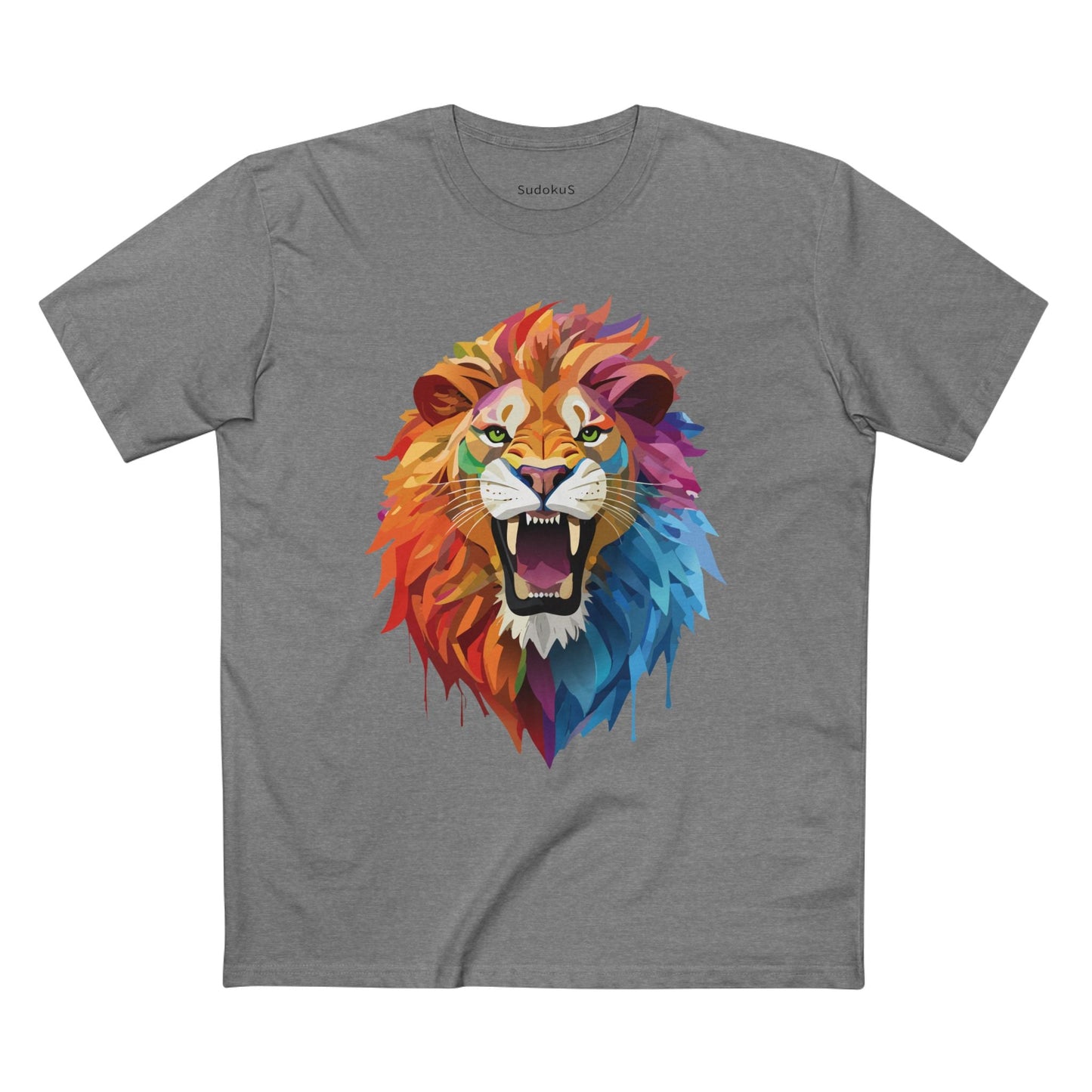 Lion Graphic Unisex 100 Cotton Staple Tee with Animal Design Artwork 28