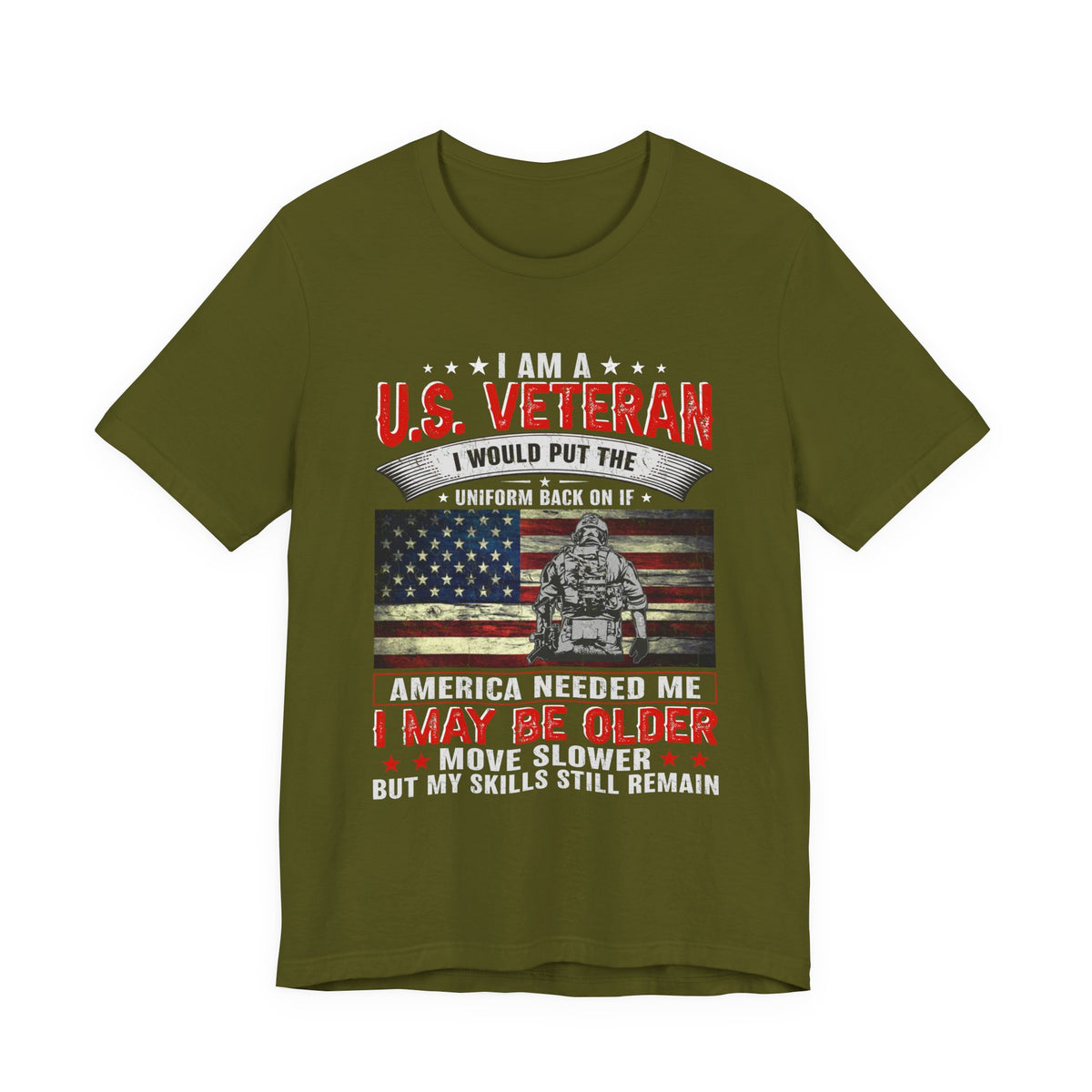 I Am A U.S. Veteran shirt American Flag Military Veteran Unisex Cotton Tee v25