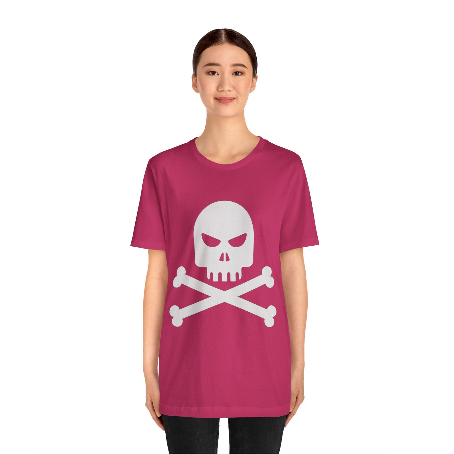 Unisex Cotton Tee Shirt with Skull