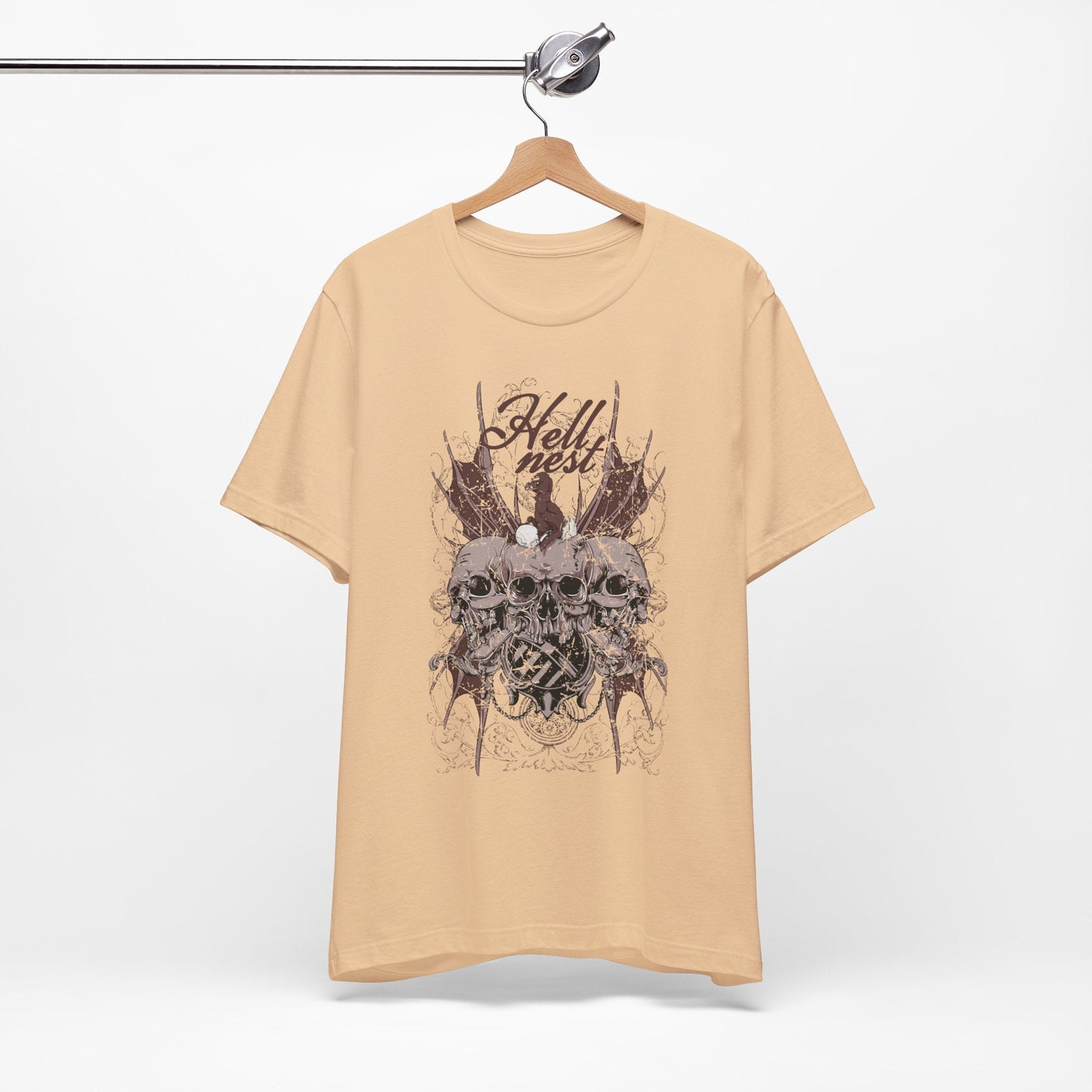 Skull Cluster graphic tee Gothic skulls grunge floral design