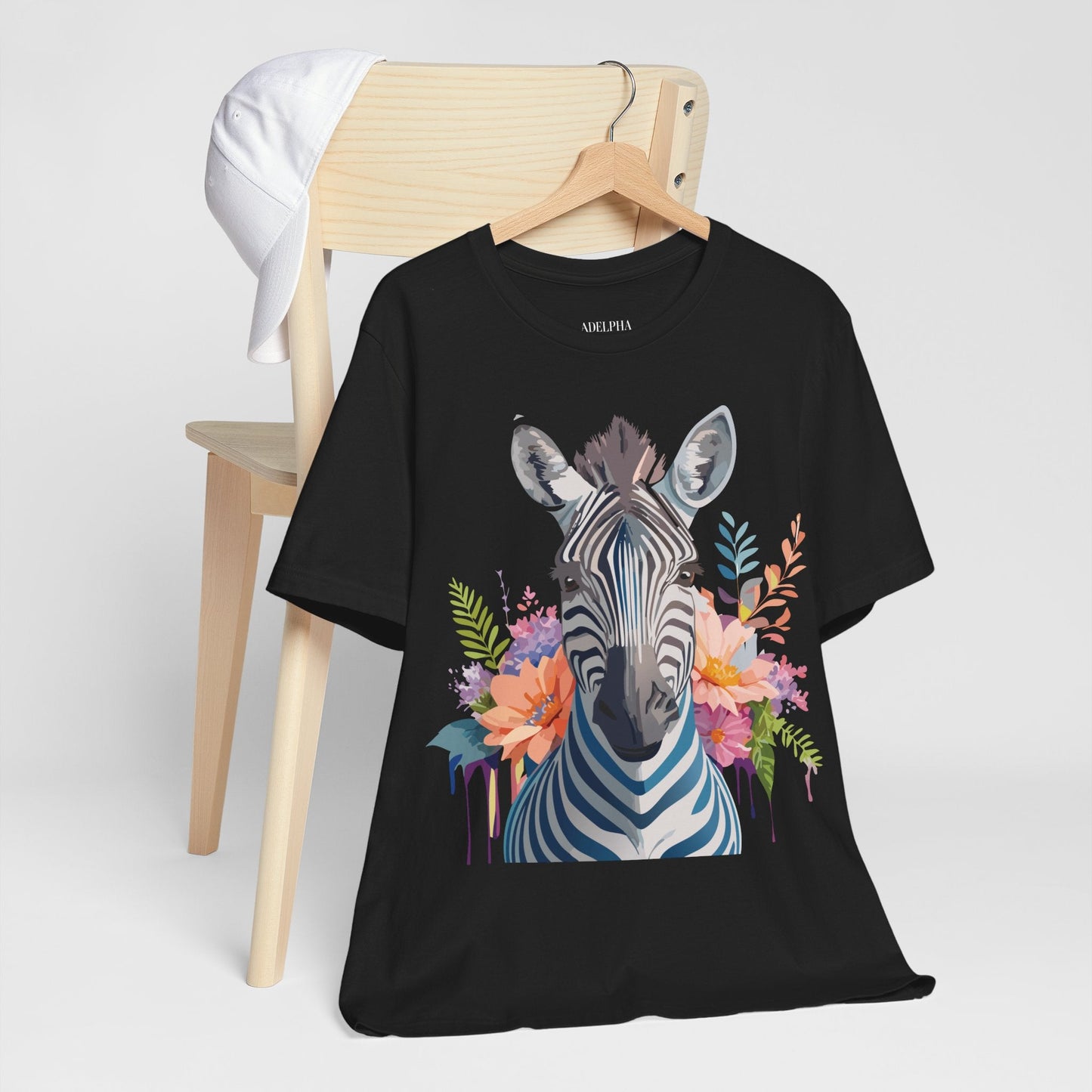 Zebra Graphic Unisex 100 Cotton Vintage Animal Art T-Shirt 1