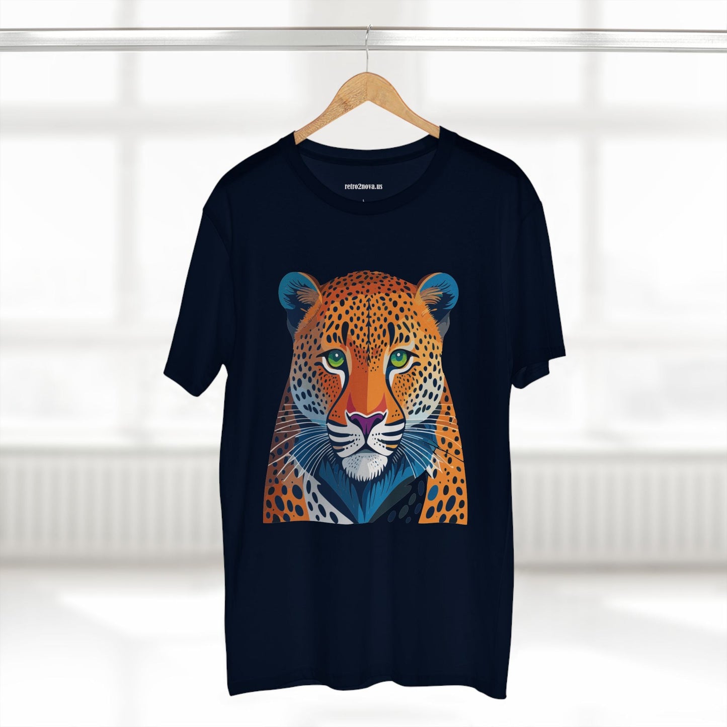 Unisex Cheetah Shirt Premium Cotton Tee With Original Art Design From Retro2Nova Art Collection For Everyday Comfort