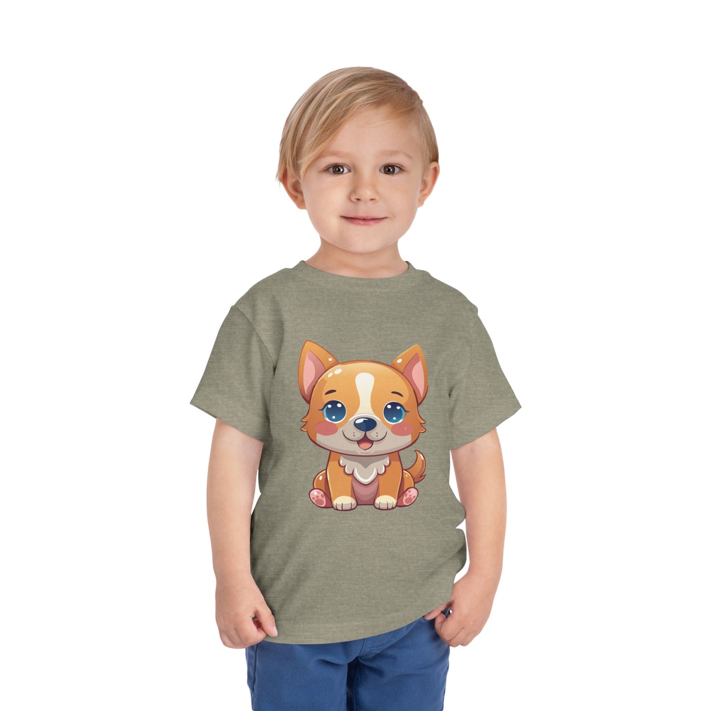 Bonita camiseta de manga corta para niños pequeños con diseño de cachorro: regalo adorable para amantes de las mascotas (2 a 5 años)