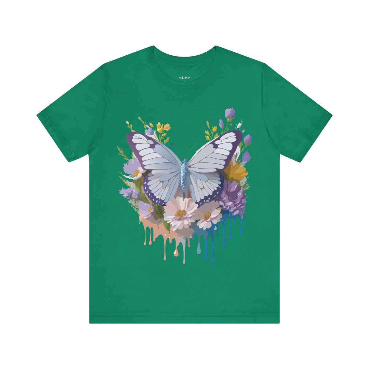 Butterfly Graphic Unisex Cotton Bella+Canvas Tee with Art Design n49