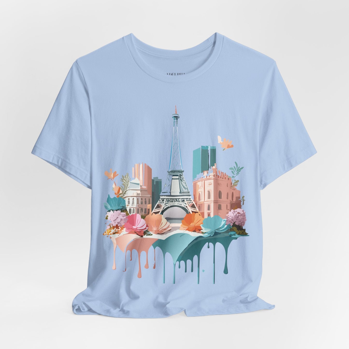 Paris Vintage Inspired Graphic Tee Unisex Short Sleeve Shirt Adelpha Artwork Studio