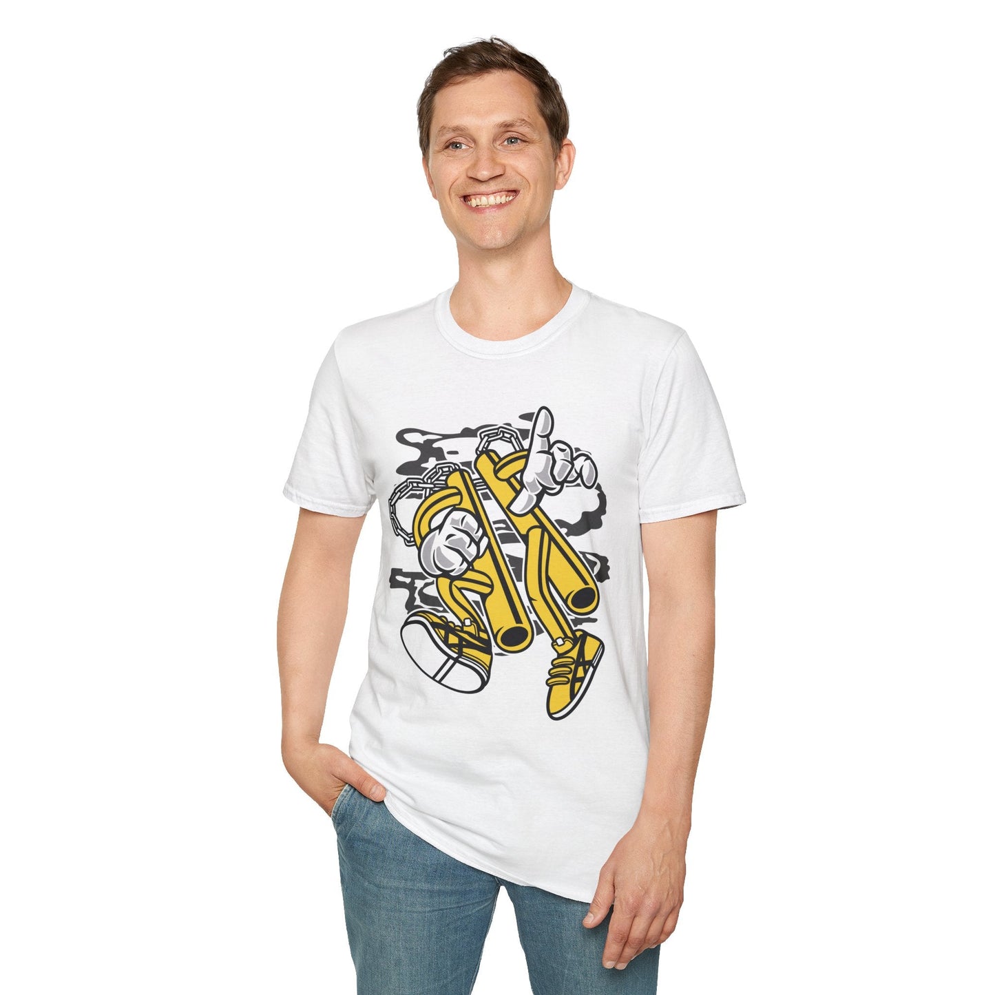 Cartoon T Shirt Animation T Shirt Funny Tee Unisex Softstyle 100 Percent Cotton 64000