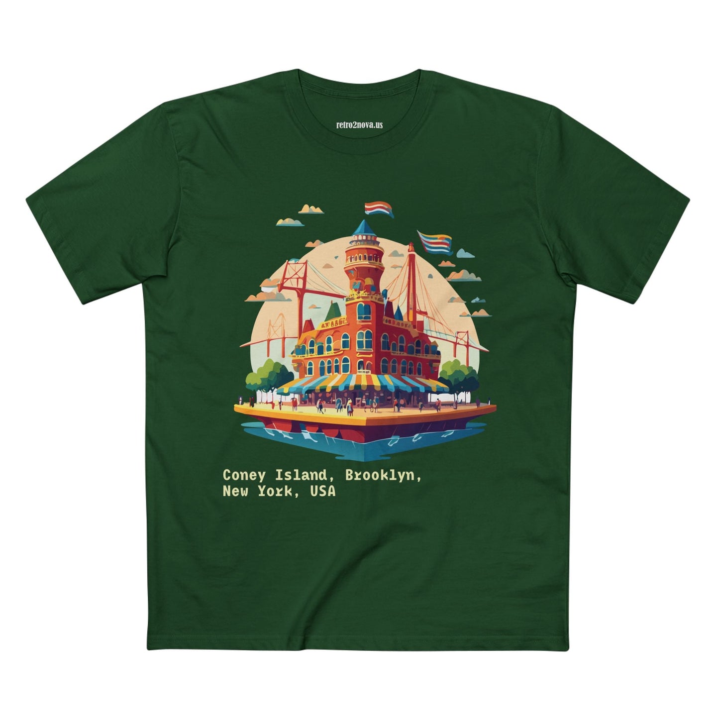 Unisex Brooklyn Travel Shirt With Original Art Design Premium Cotton Tee TT18 For Tourists
