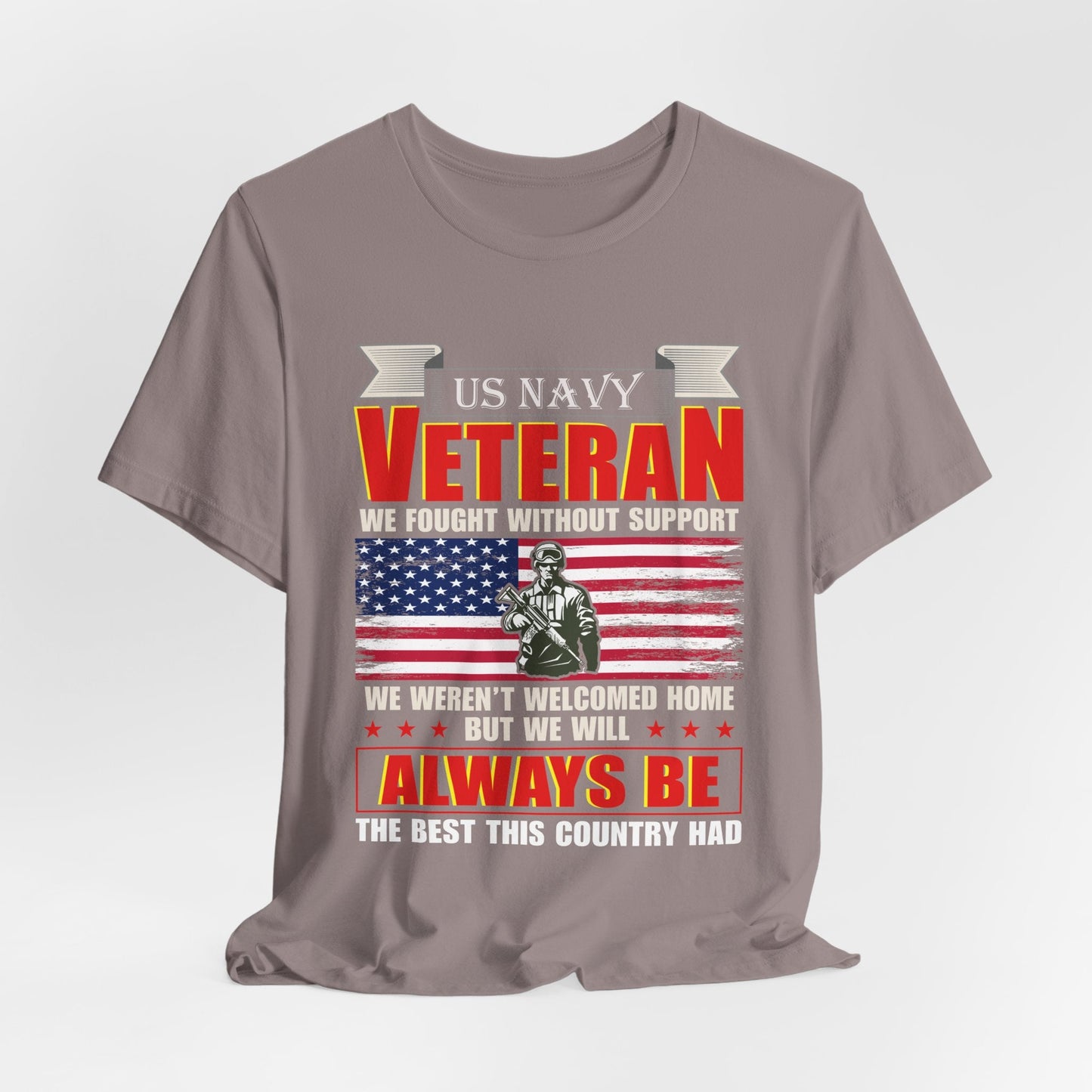 Army Veteran Patriotic Graphic Design Unisex Cotton T-Shirt v42