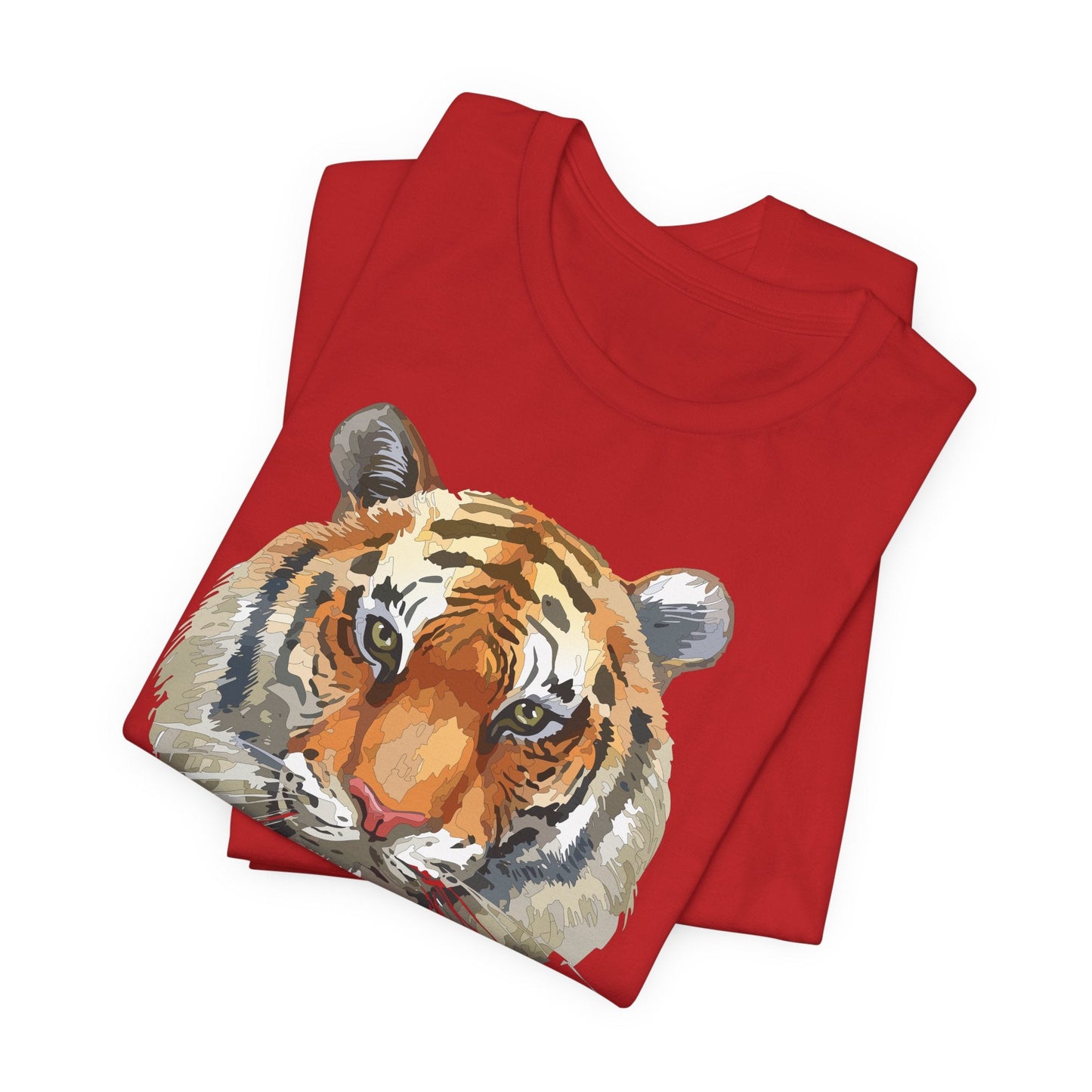 Wild Tiger Face Graphic T-Shirt Unisex Cotton Animal Design Wildlife Tee 1