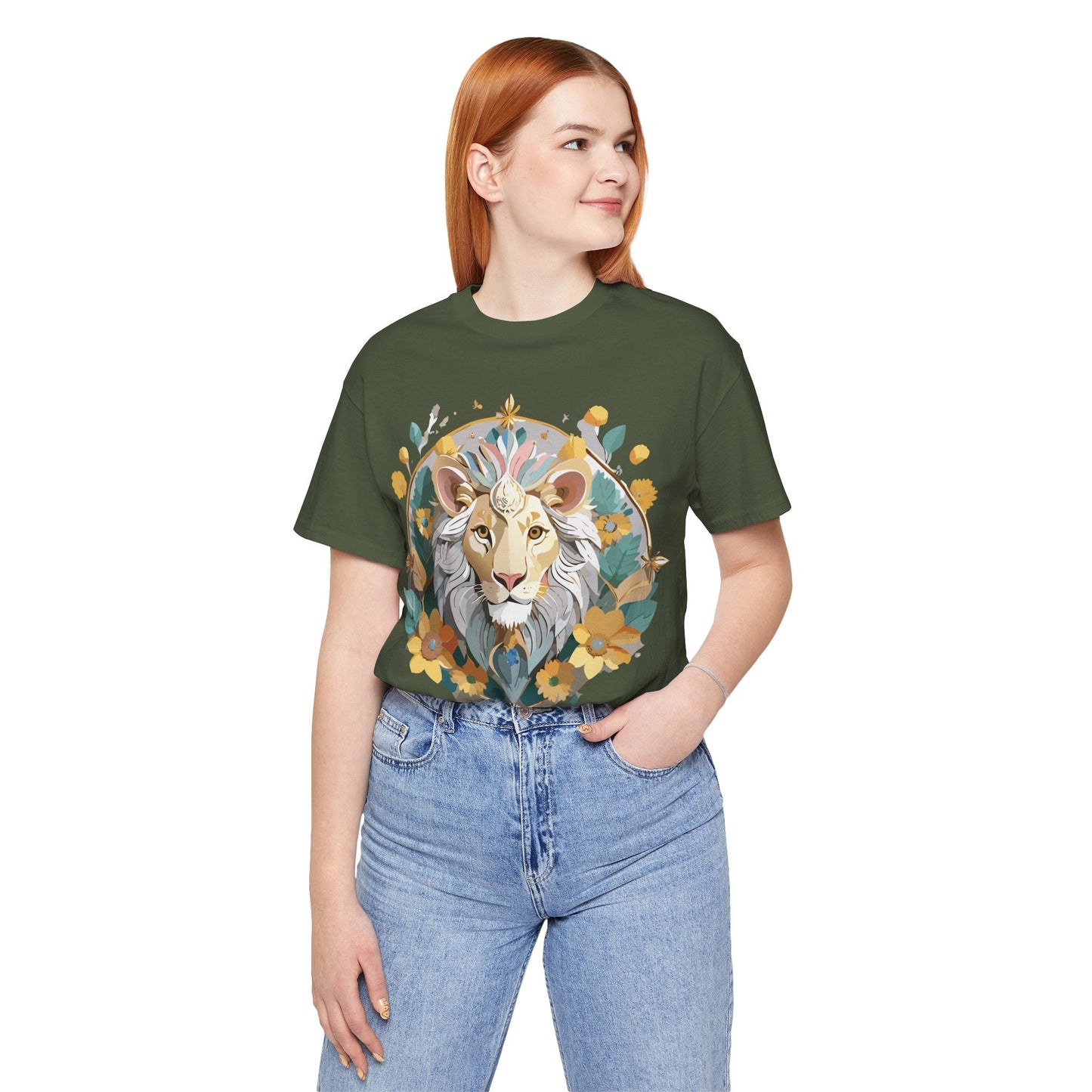 Medallion Graphic Unisex 100 Cotton Vintage Animal Medal Artwork Tee 58