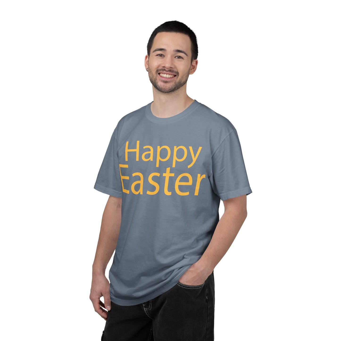 Happy Easter T-Shirt, Tee Shirt with Easter Signature, T Shirt with Easter Prints, Tee Shirt with Easter Design