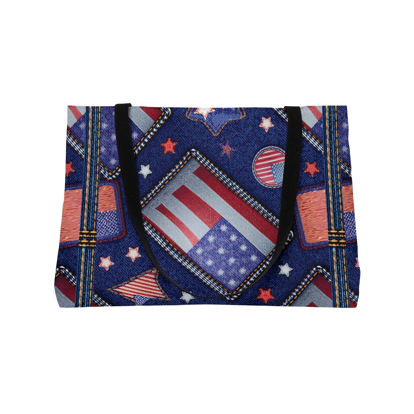 4th of July Denim Color Imitation Print Unisex  Yoga Bag  Spun Poly 24x13 Canvas Bag 59