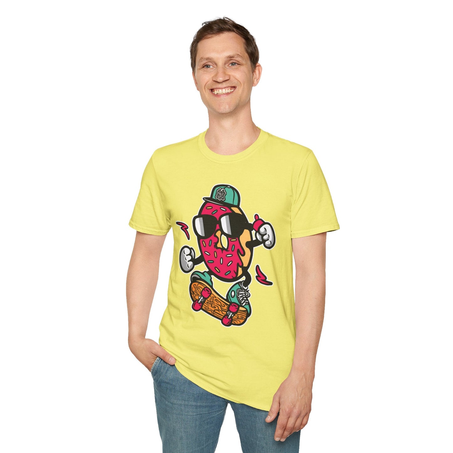 Cartoon T Shirt Animation Tee Funny Art Graphic Shirt Unisex Gildan Softstyle 64000