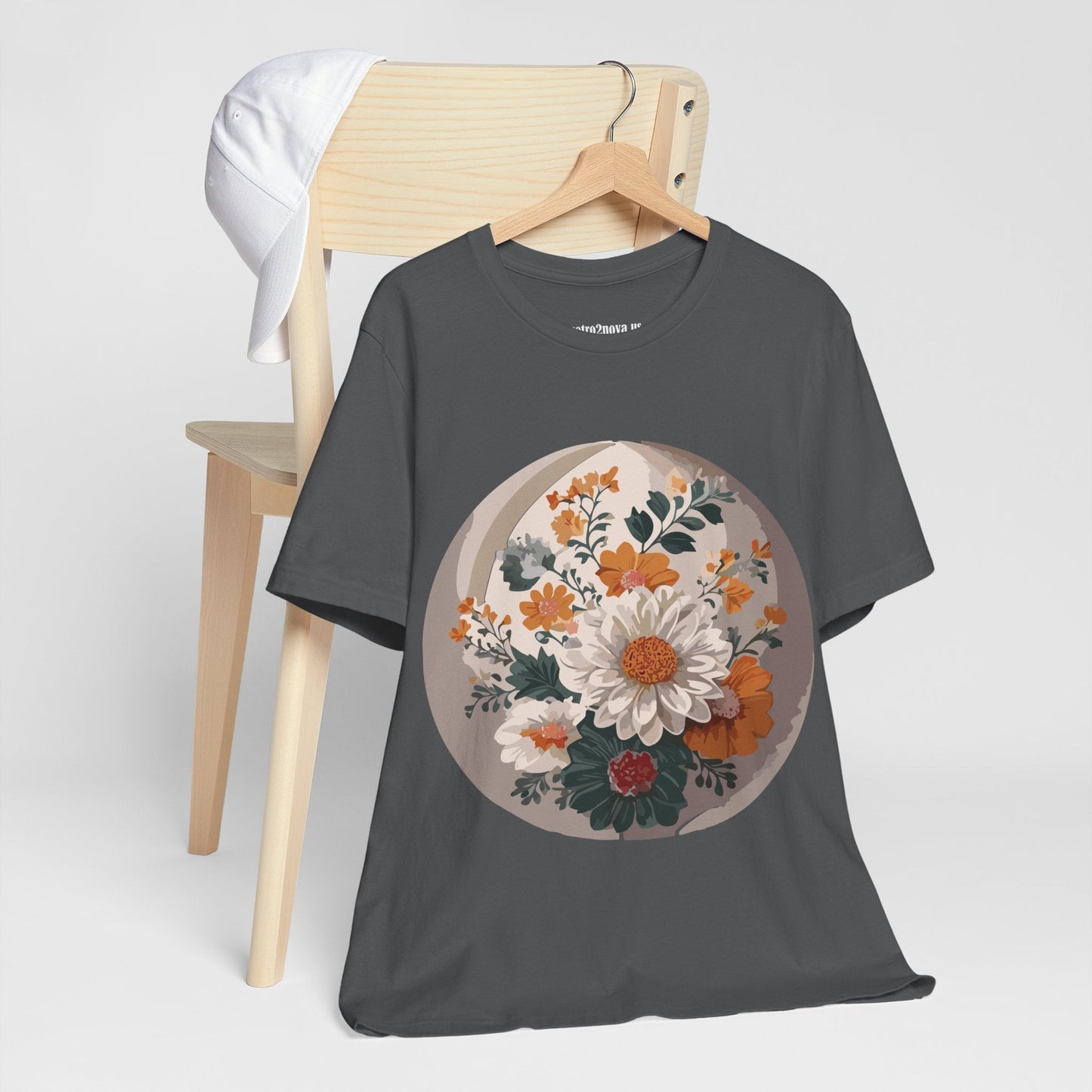 Retro2Nova Floral Shirt Unisex Jersey Short Sleeve Tee From Flowers Collection Free Shipping