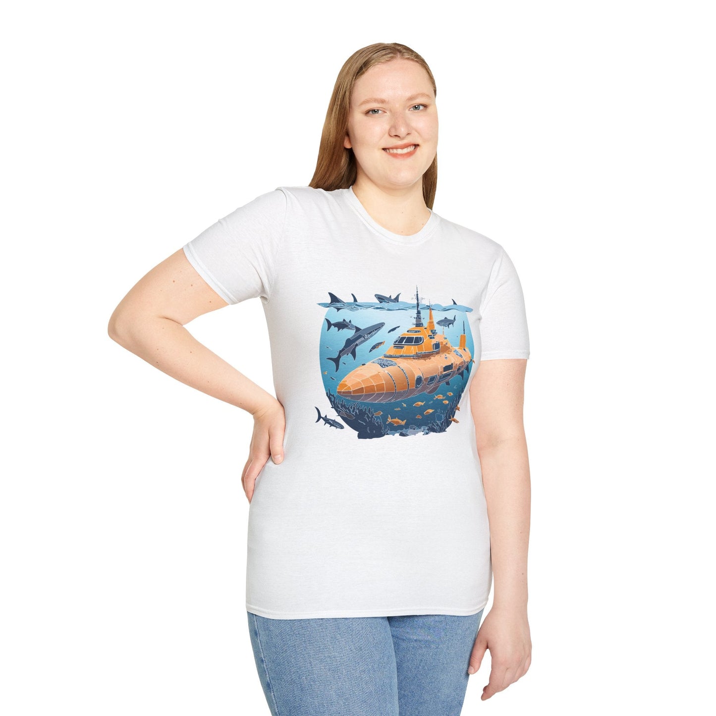 Ocean Graphic Unisex Softstyle Cotton Tee 16