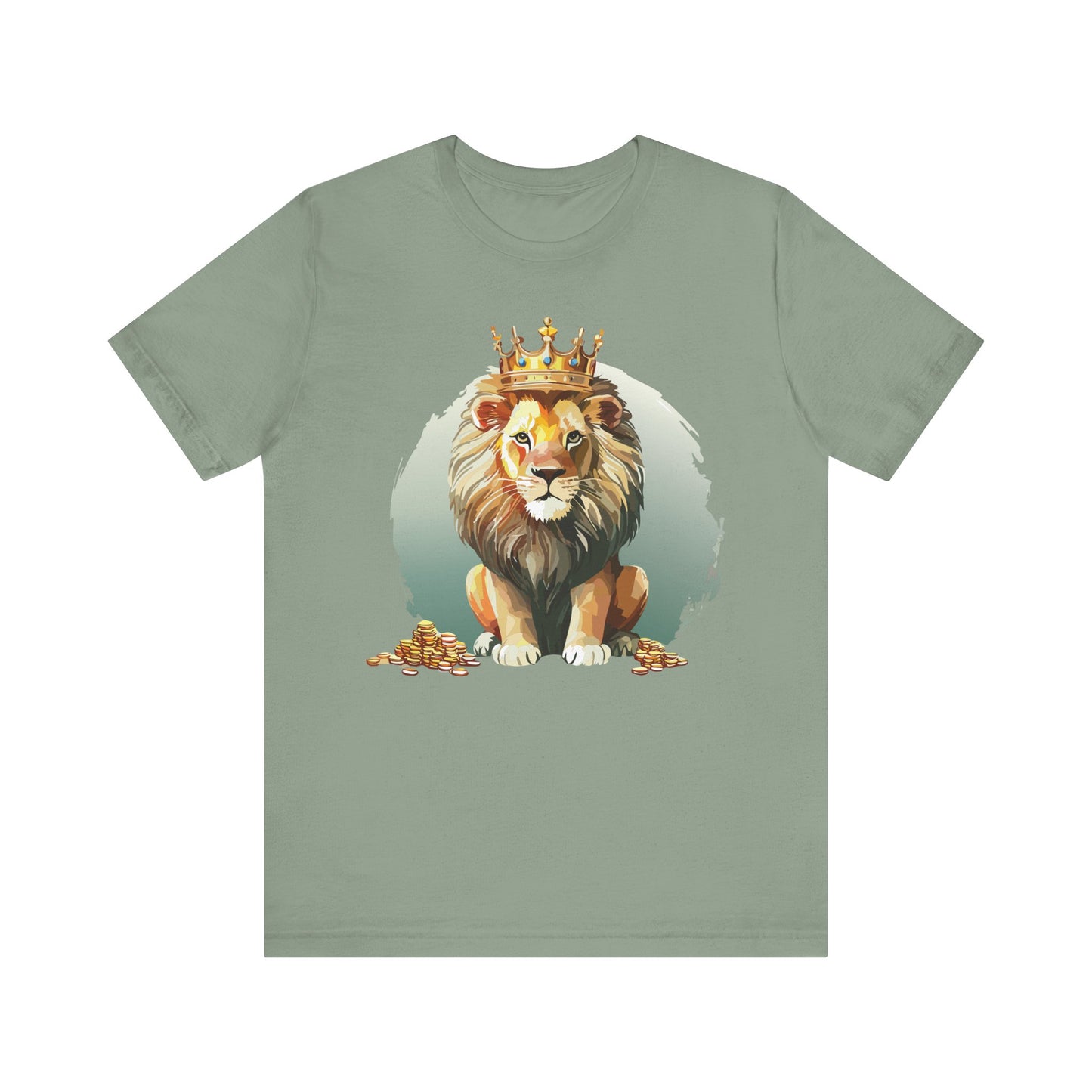 Regal Lion Short Sleeve Tee, Animal Shirt, Lion Tee, Unisex Top, Birthday Gift, Shirt with Animal design
