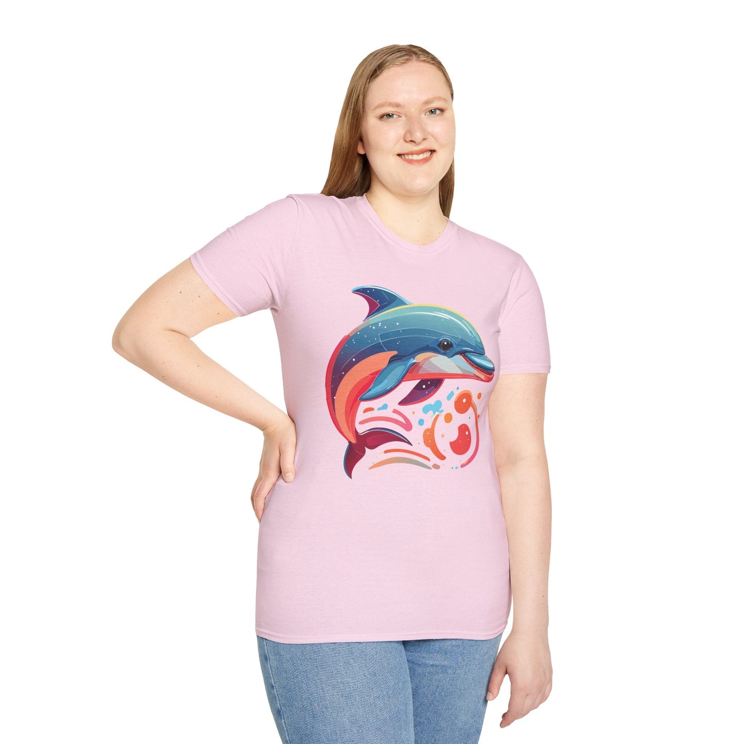 Gildan Softstyle Dolphin Shirt Unisex Short Sleeve Tee 100 Percent Ring Spun Cotton Comfortable Wear