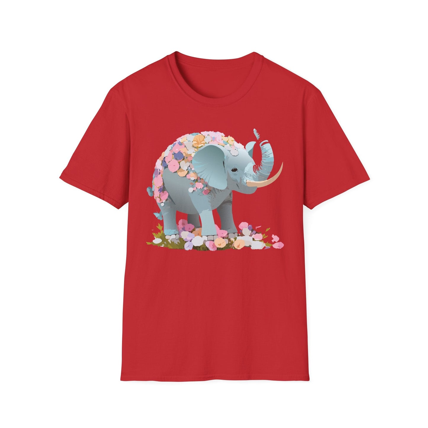 Elephant Graphic T Shirt Gildan Softstyle Unisex Cotton Tee With Elephant Print Design Artwork