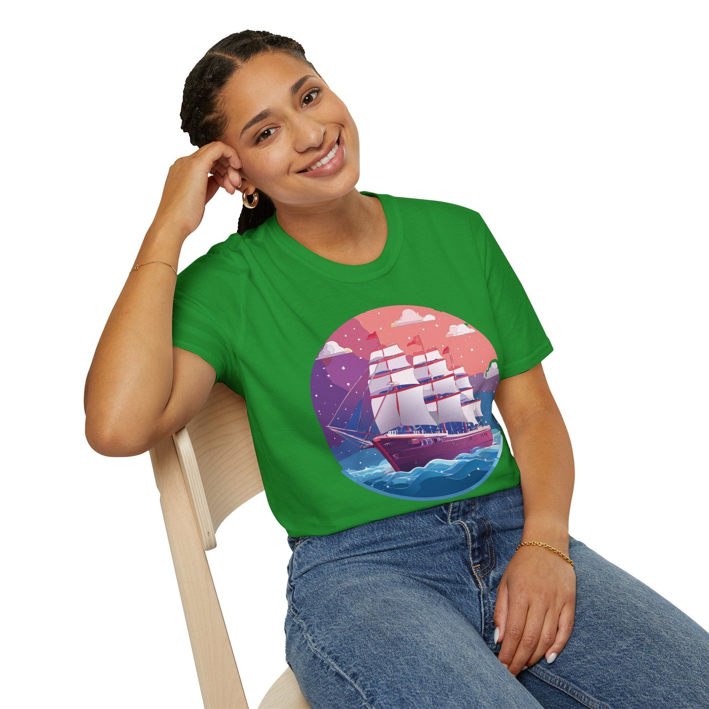Unisex Gildan Softstyle 64000 T Shirt Ship Frigate Vessel Tee For Maritime Enthusiasts